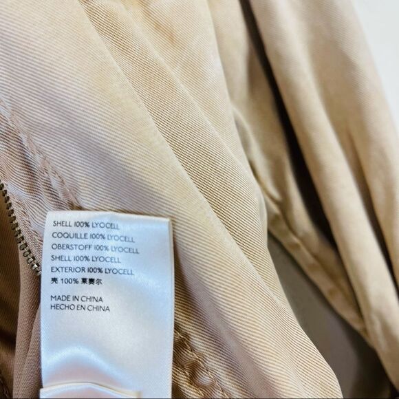 Anthropologie Ivy Utility Zip Up Tencel Romper One Piece Jumpsuit Yellow S - Picture 15 of 15